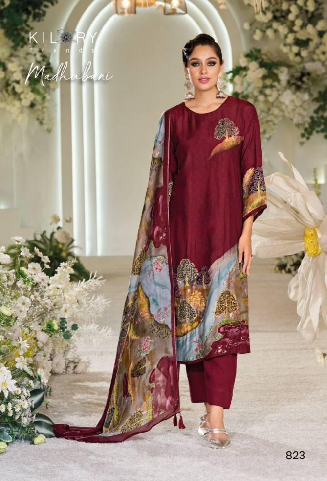Madhubani By Kilory Heavy Muslin Printed Dress Material Wholesale Market In Surat
